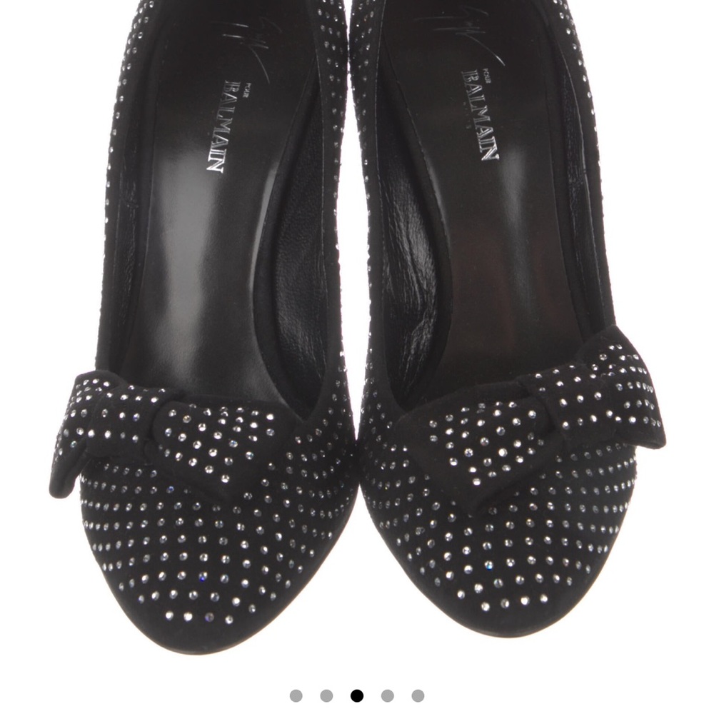 Giuseppe Zanotti x Balmain Suede Pumps